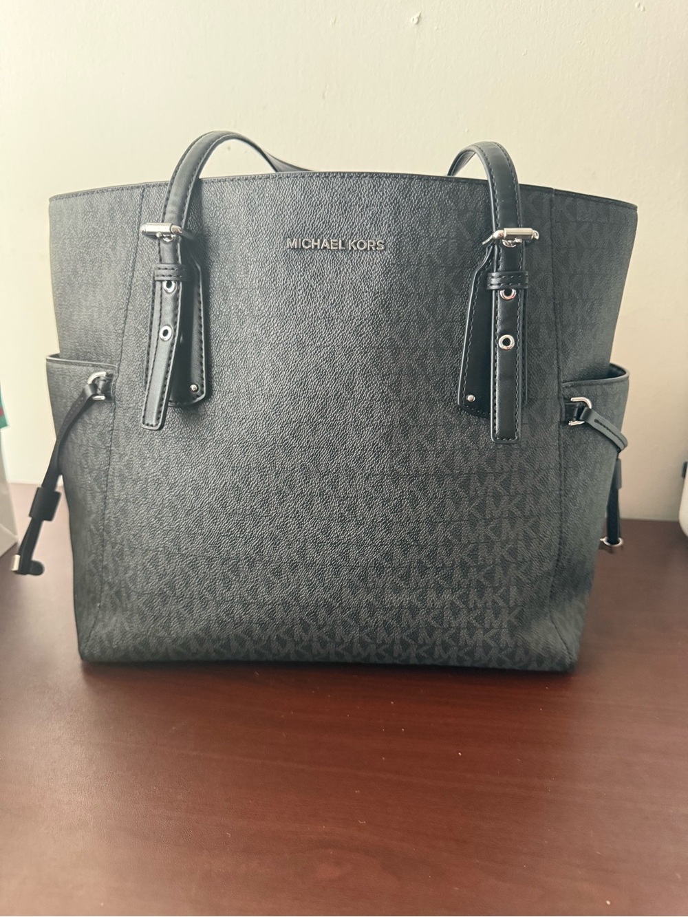 Michael Kors Black MK-Logo Tote